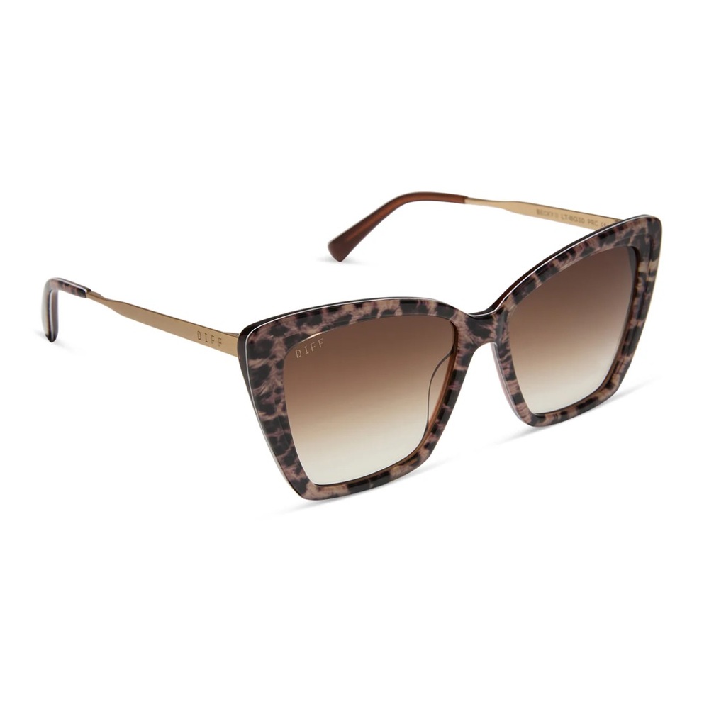 DIFF Becky II Leopard Print Sunglasses